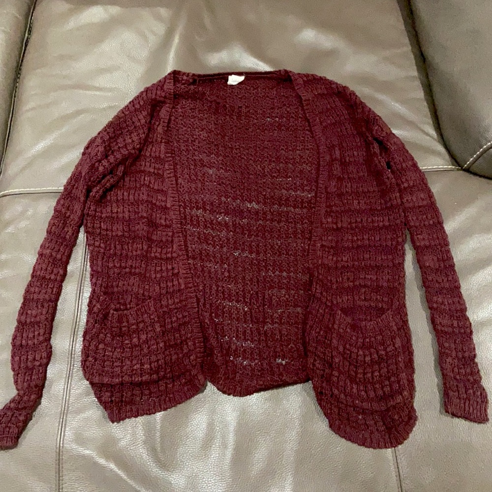 Maroon Cardigan by Full Tilt